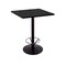 Holland Bar Stool Co 42" 214 Black Table 30" x 30" Square Top, Foot Ring 214-2242BW30SQFTRG - alternate 1